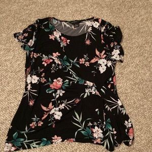 Black Floral Liz Claiborne blouse